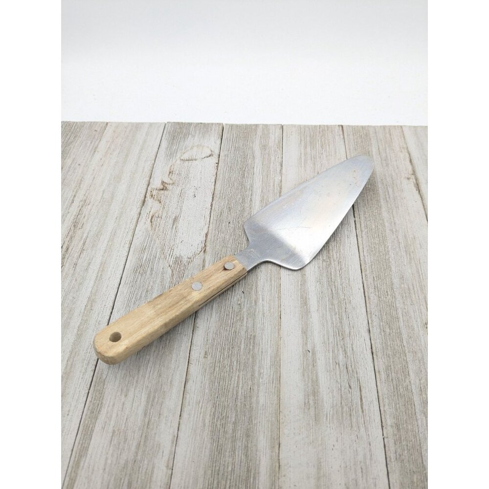 Stainless Steel Pie #1 Spatula Server 8 1/4" Wood Handle Japan